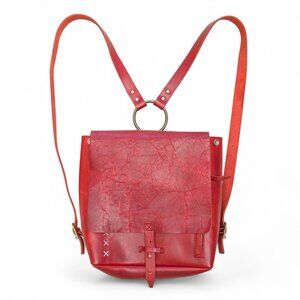 Embrazio Revival Small Handmade Leather Backpack – Red
